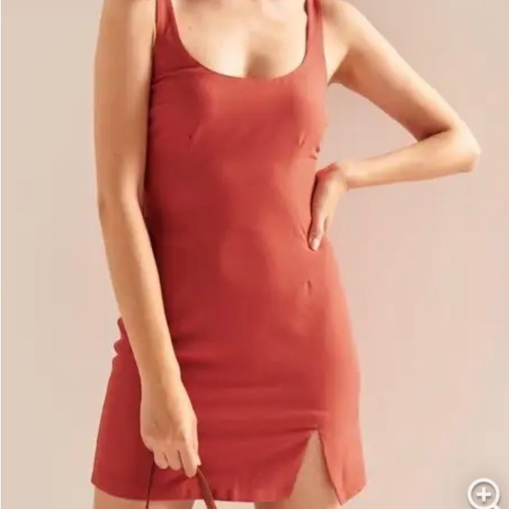 Abercrombie & Fitch 90s Slip Dress in red